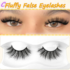 22mm Fluffy Volume Cat Eye Faux Mink Eyelashes
