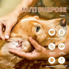 100pcs Long Cotton Swabs For Pets Cleaning Wood Handle