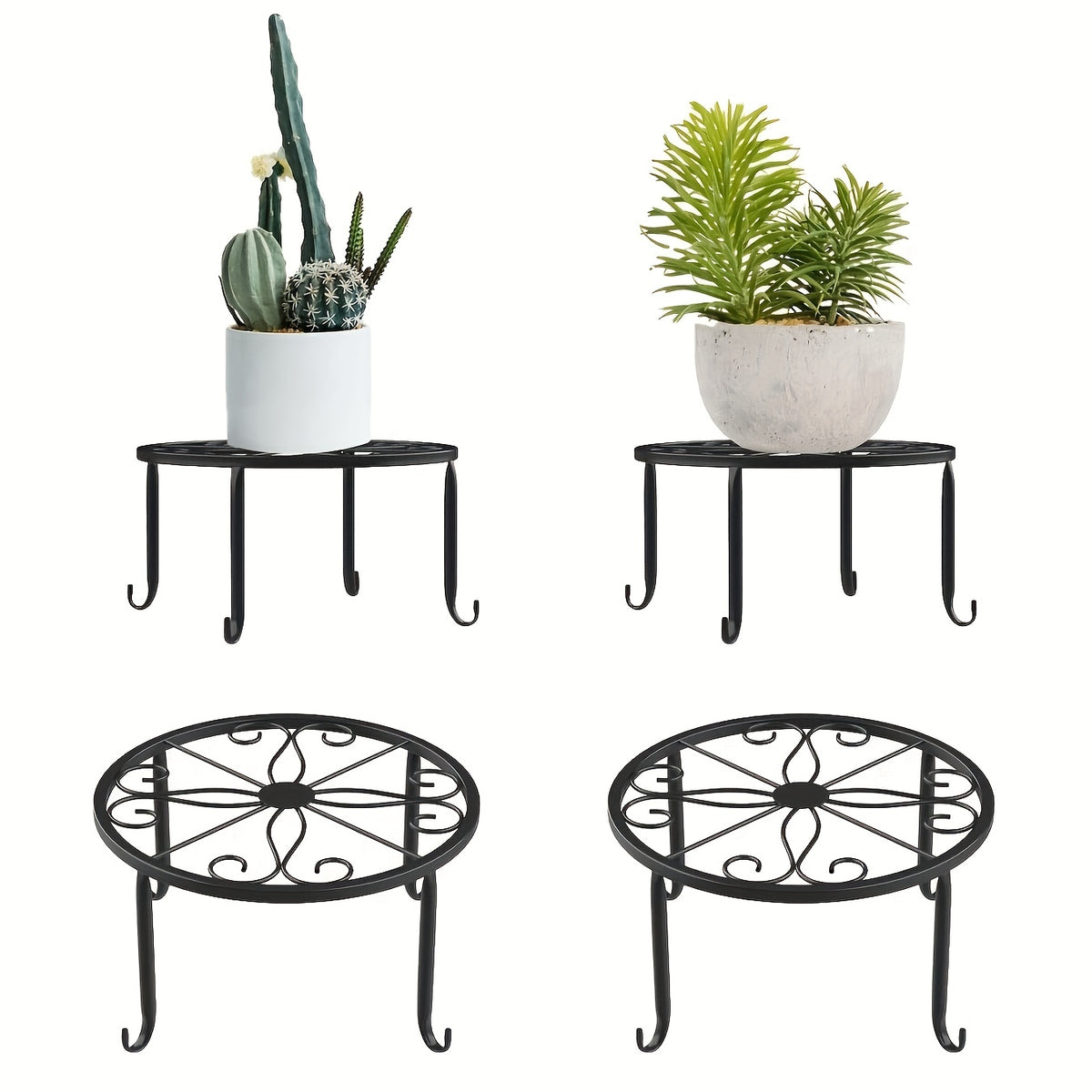 2 Pack 22" Rustproof Metal Plant Stands - Heavy Duty Plants Holder