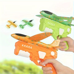 Foam Airplane Launcher Toy Catapult Hand Thrown for Fun No Batteries Needed