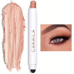 12-Color Eyeshadow Stick Matte Glitter Creamy Texture Eye Brightening Pen