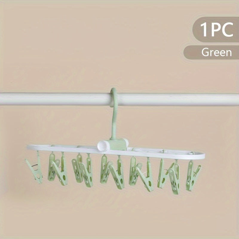 12 in 1 Folding Sunshade Clips Travel Drying Rack Windproof Hanger