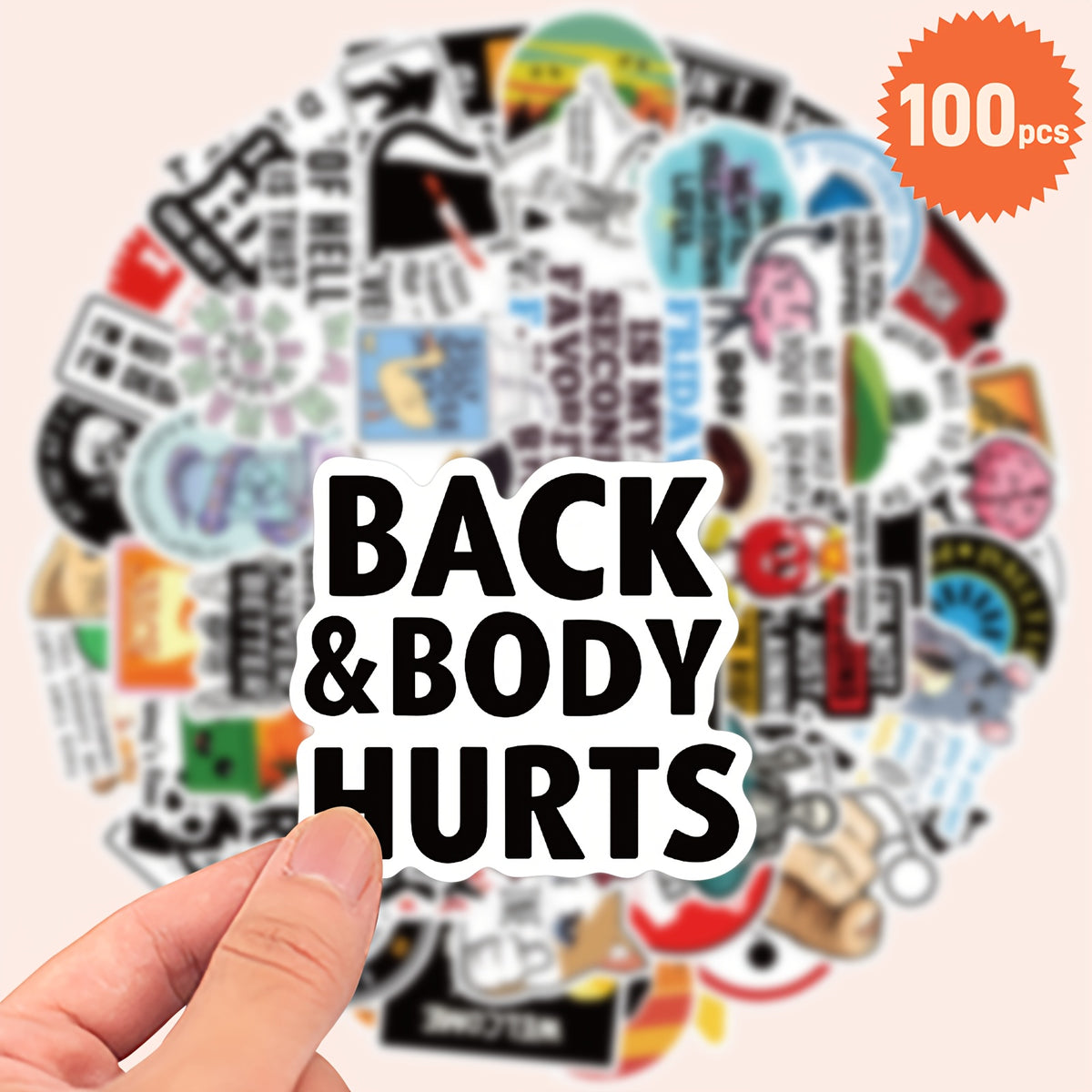 100 Sarcastic Prank Stickers for Laptops - DIY Humorous Graffiti