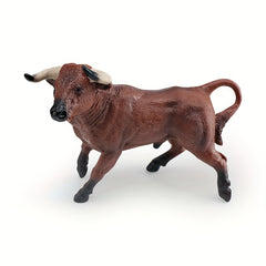 Realistic Spanish Bull Figurines PVC Static Desktop Toy Animal Model