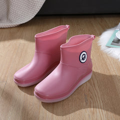 Umbrella Patch Slip On Rain Boots Women's Footwear