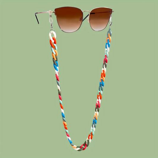 Acrylic Block Glasses Chain Anti Slip Stylish Eyewear Retainer for Women Men