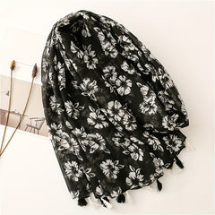 Fringed Scarf Thin Breathable Sunscreen Shawl Soft Long Wrap