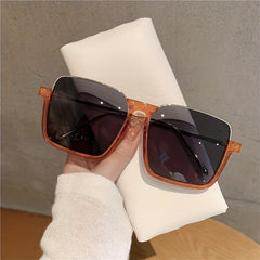 Large Square Sunglasses for Women Men Casual Jelly Gradient Glasses