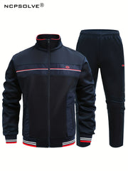 Men's Sports Suit Active Zip Up Jacket & Pants