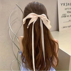 Ribbon Bow Hair Clip Duck Billed Clip For Side Hair Bang Braids