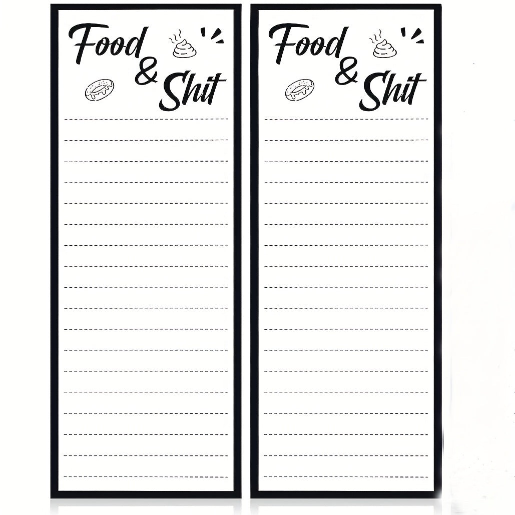 2pcs Magnetic List Notepad Funny Grocery List 50 Sheets