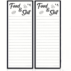 2pcs Magnetic List Notepad Funny Grocery List 50 Sheets