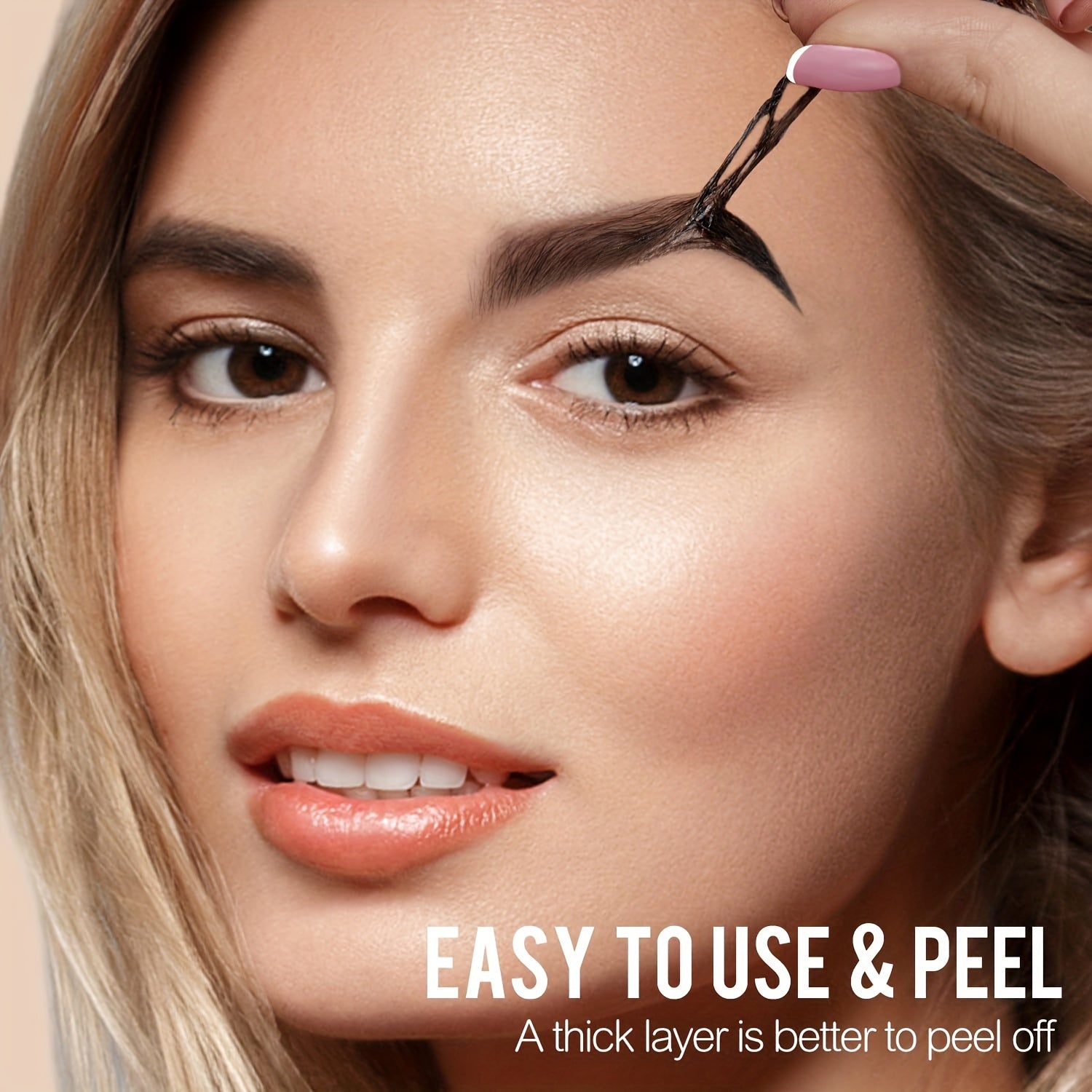 Tear Off Eyebrow Gel Tint Film Semi Permanent Brow Tint 3 Days Waterproof