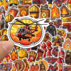 61pcs Firefighter Hero Stickers Fire Prevention Week Fire Safety Themed