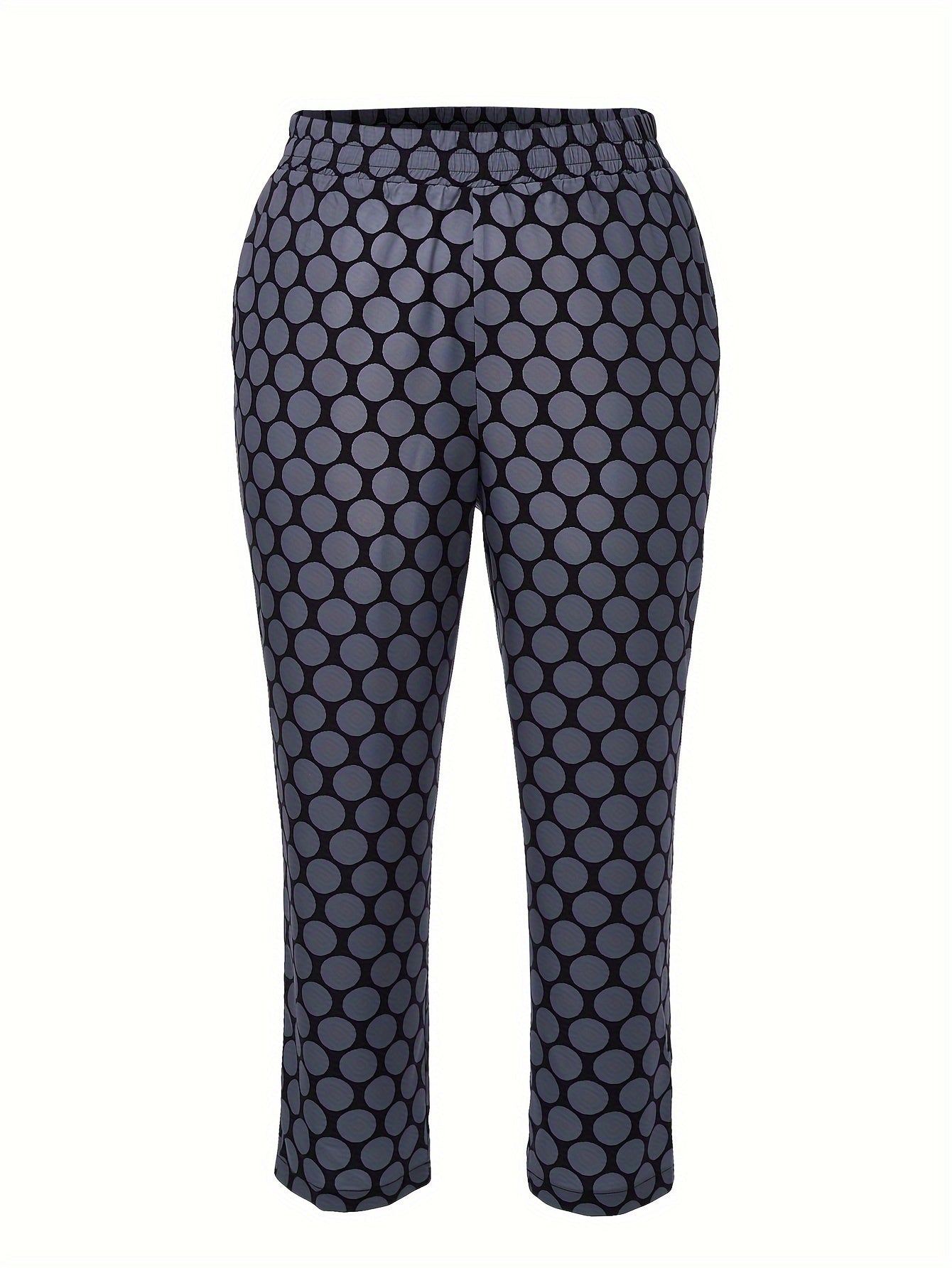 Dot Print High Rise Trousers