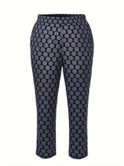  Dot Print High Rise Trousers