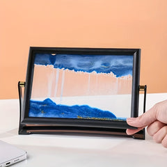 Rotatable Moving Sand Art Painting Glass Deep Sea Sandscape Quicksand Hourglass