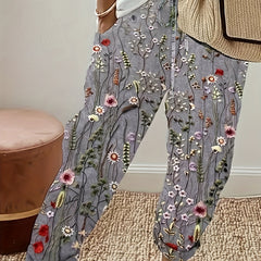  Women's Floral Print Harem Trousers