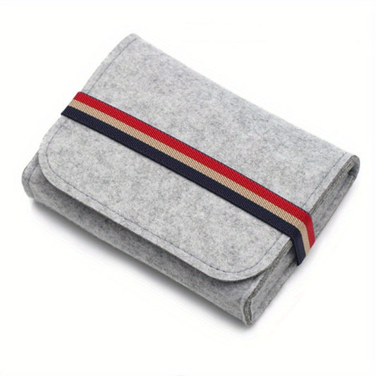Portable Storage Bag Button Elastic Band Charging Travel Storage Bag