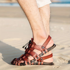 Men's Non-Slip Casual Sandals with Adjustable Shoelaces