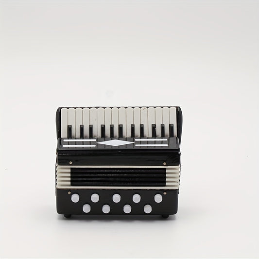 Dollhouse Accordion with Pink and Keys Realistic Music Instrument Decoration