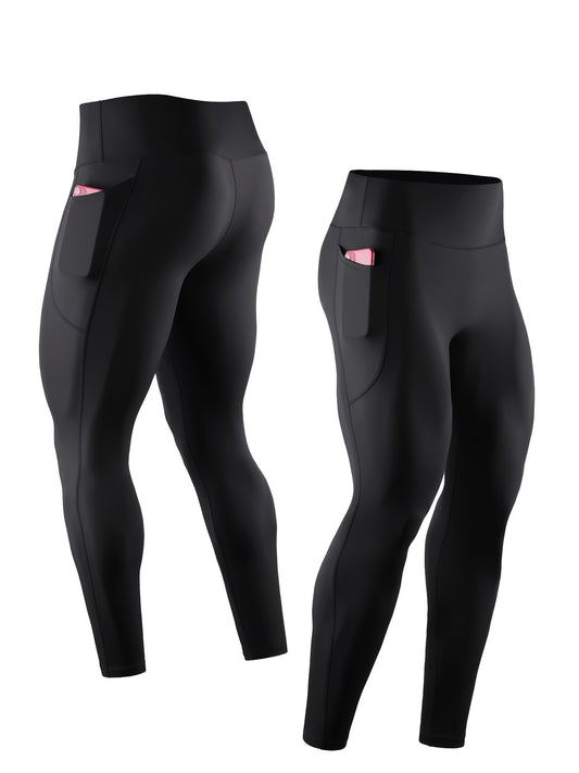 Men's Compression Sports Leggings High Waist Quick Dry Pants