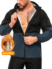 Men's Sweat Sauna Hooded Jacket for Sports & Gym