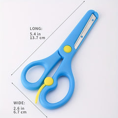 Round Head Office Paper Cutting Tool Stainless Steel Scissors
