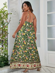  Floral Print Maxi Cami Dress