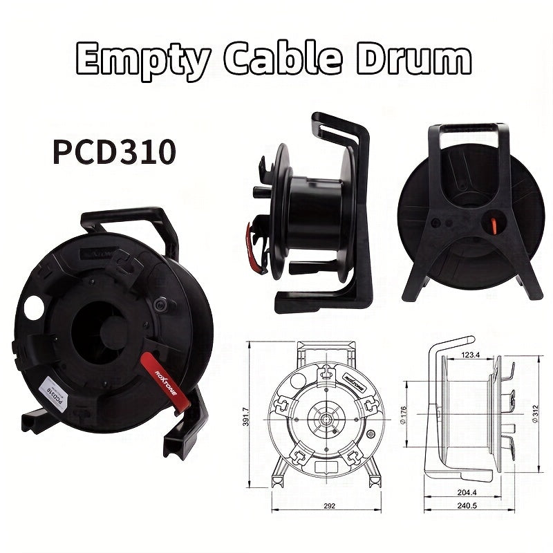 Handheld Cable Drum with Winder for Long Cables Storage