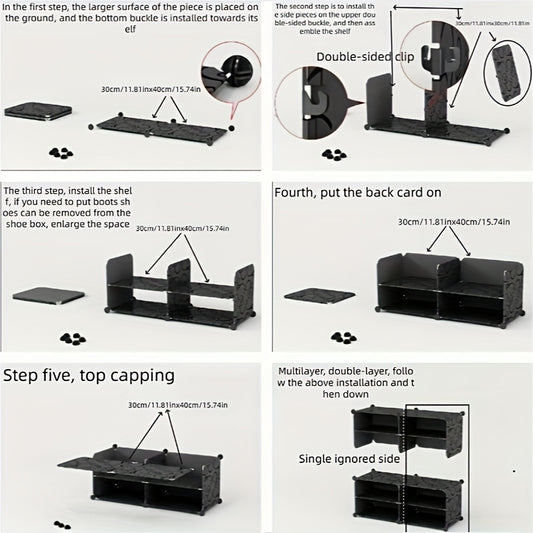1pc Side Door Shoe Storage Rack Dust Proof Organizer