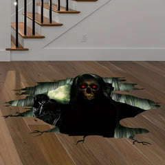 Halloween Decorative Wall Stickers Horror Skull Floor Decoration Self-adhesive