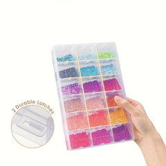 6pcs Mesh Plastic Storage Box with Grids and Adjustable Partition