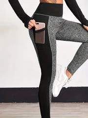  Colorblock High Rise Running Leggings with Phone Pockets