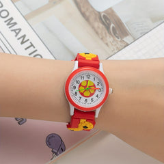 Boys Cartoon Soccer Silicone Sports Watch Decorative Accessory