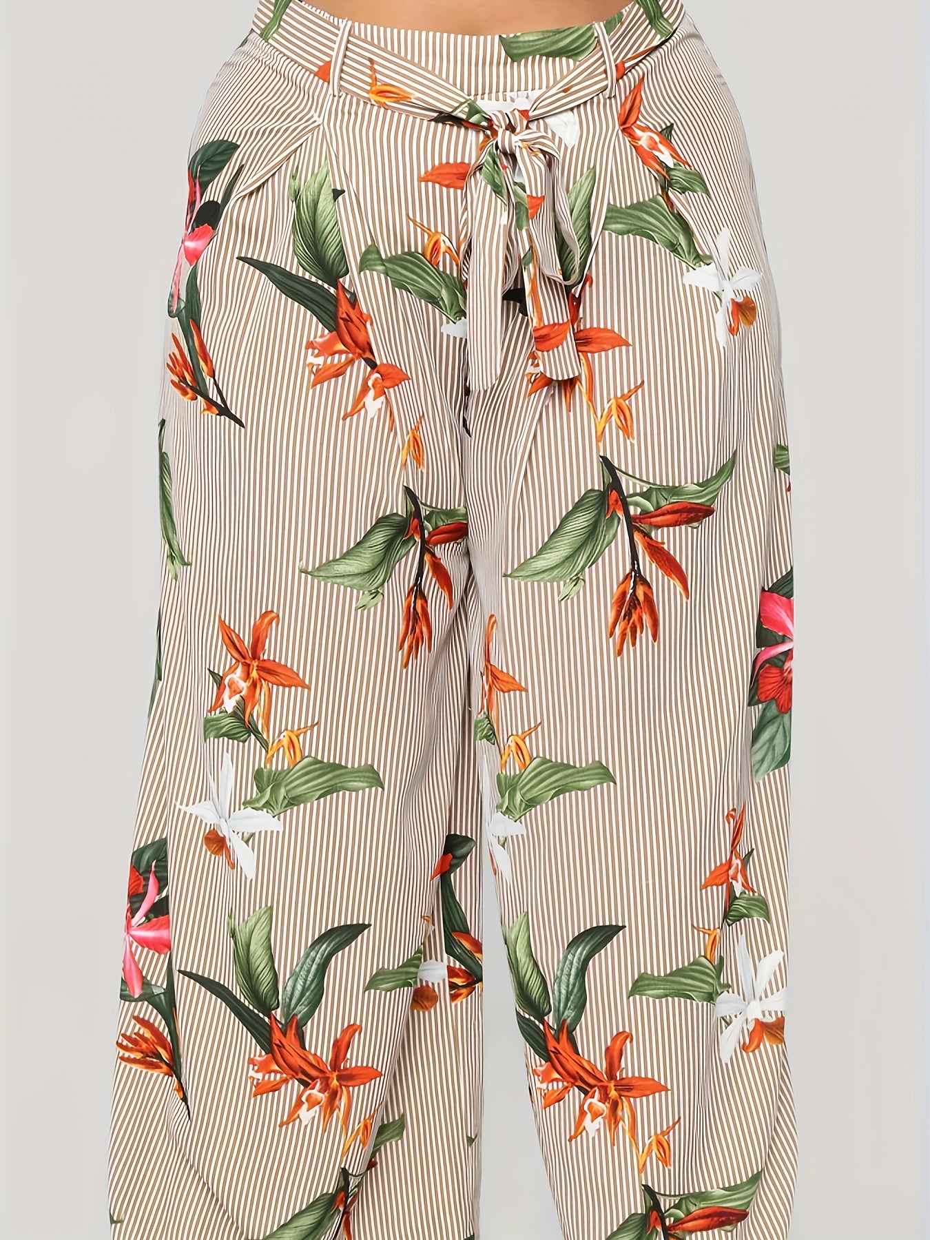  Women's Wide Leg Trousers with Belt
