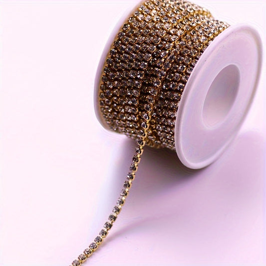 1yard Glitter Crystal Rhinestone Chain Sew On Glue On Chain Colorful Chain
