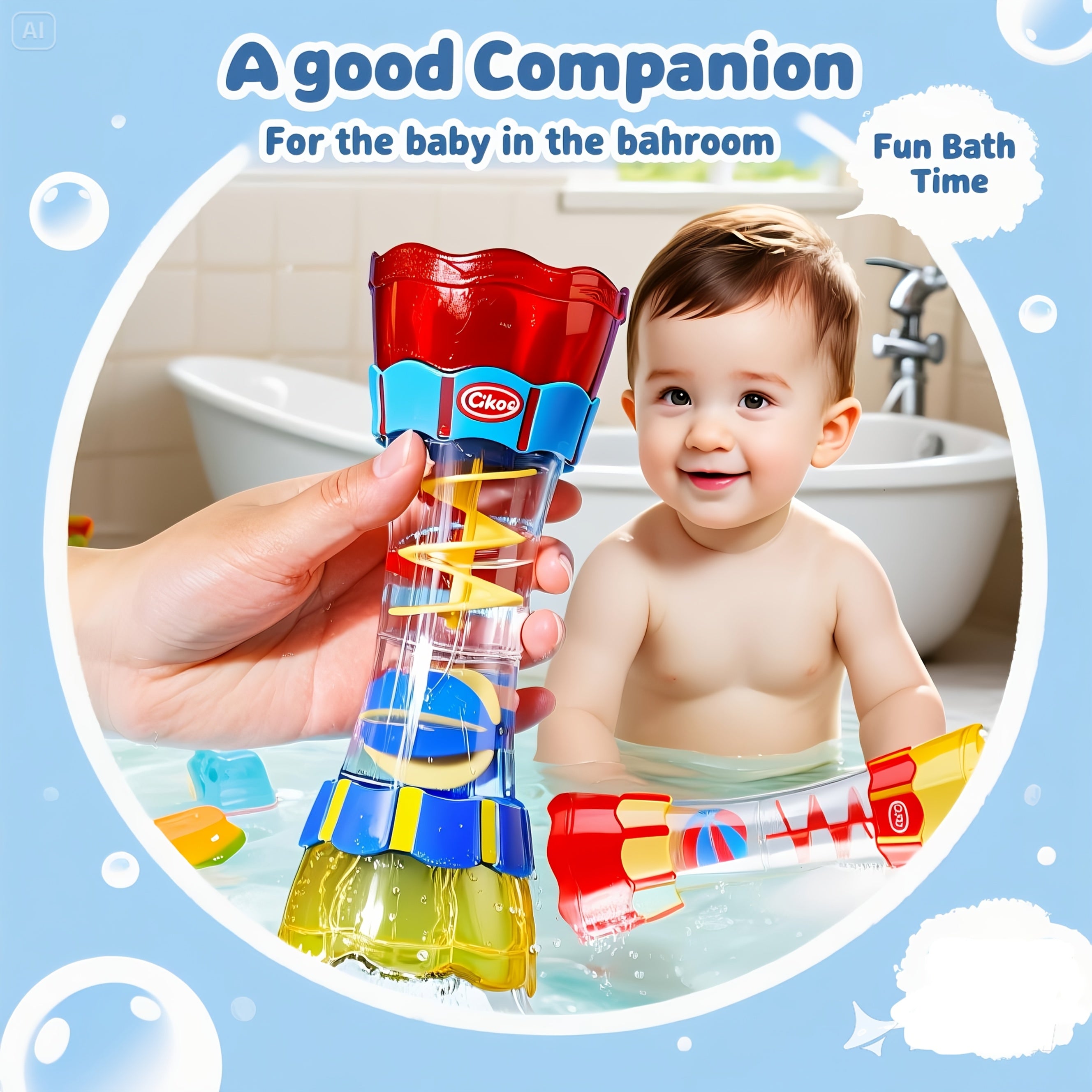 Rotating Water Leak Bath Toy for Babies, 18 Months and Up