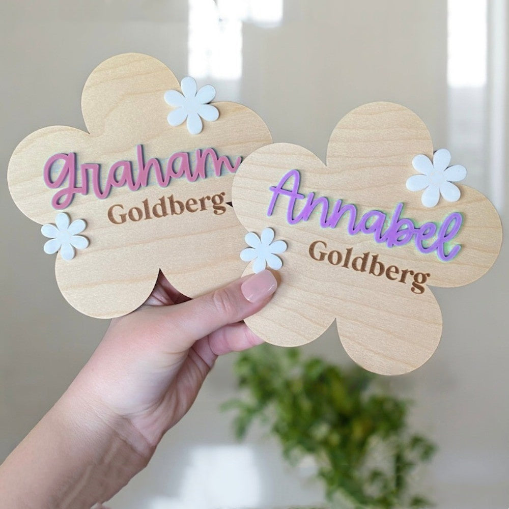 Personalized Birth Announcement Sign Acrylic Hospital Sign Custom Name Sign Pink