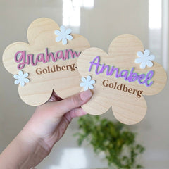 Personalized Birth Announcement Sign Acrylic Hospital Sign Custom Name Sign Pink