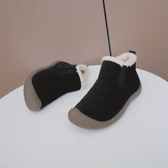 Women's Solid Snow Boots Plush Lined Slip On Winter Non Slip Boots