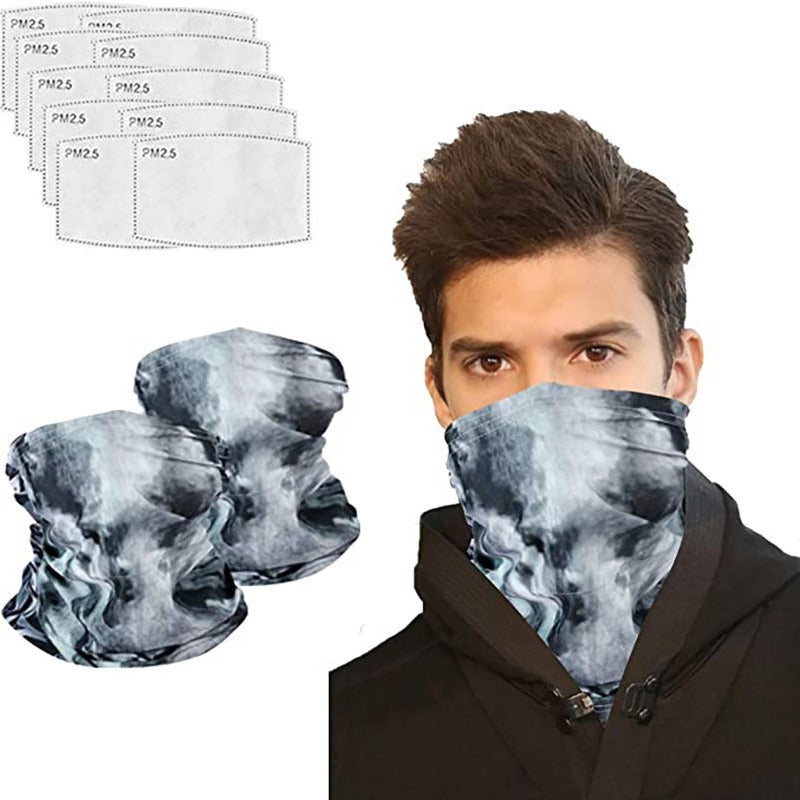 2 Pcs Neck Gaiter Bandana Half Face Balaclava Headwear Headgear Infinity Scarf