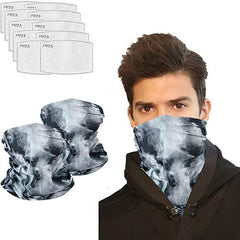 2 Pcs Neck Gaiter Bandana Half Face Balaclava Headwear Headgear Infinity Scarf