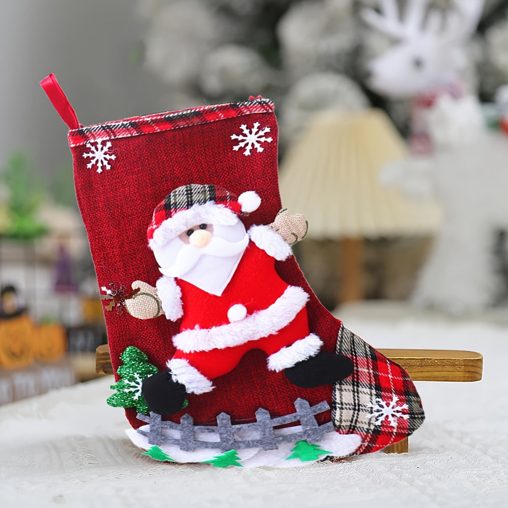 Christmas Stockings Gift Bag Pendant Candy Bag Small Socks