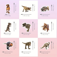 50pcs Realistic Dinosaur Stickers for Luggage Skateboard Motorcycle Decoration