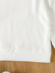 Girls 'Brooklyn' Print Crew Neck Sweatshirt Top for Spring Fall