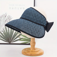 Breathable Wide Brim Visor Hat Women UV Protection Travel Beach Hat