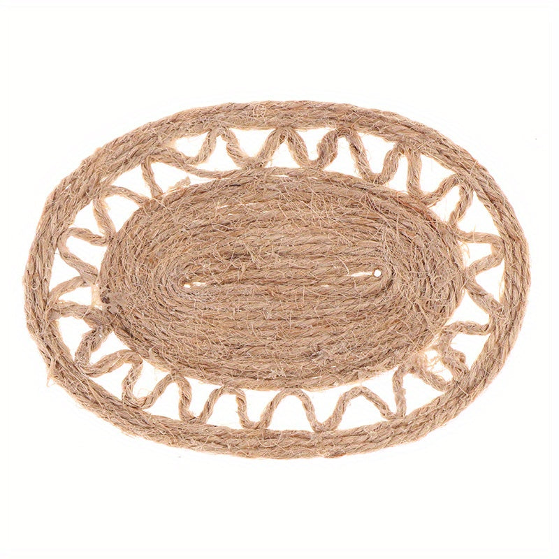 Mini Dollhouse Hemp Rope Carpet - Enhance Dollhouse Floors