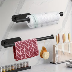 Wall Mounted Paper Towel Holder Dispenser Iron Storage Rack