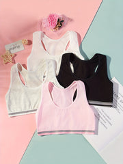 Girls No Steel Ring Bra Breathable Soft Underwear Teens 8-12 Years